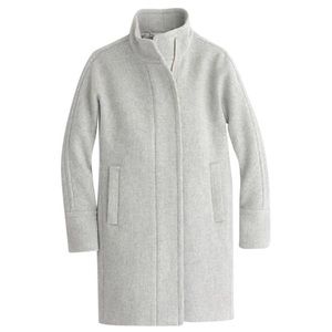 J. Crew cocoon stadium cloth wool coat gray grey 0